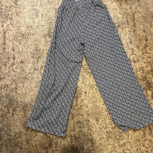 H&M Monochrome Geometric Wide Leg Pants